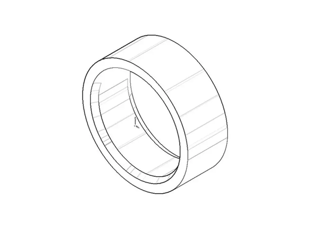 DORNBRACHT Ring ERSATZTEILE 092810020 D. 20 x 7,5 mm Platin gebürstet, 092810020-06 Galeriebild 1